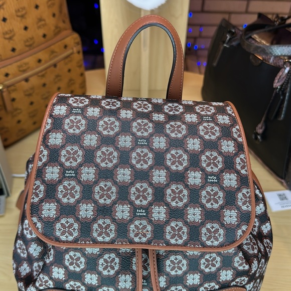 KATE SPADE - Spade Flower Monogram Mia Flap Backpack - NQ207 - Picture 2 of 16